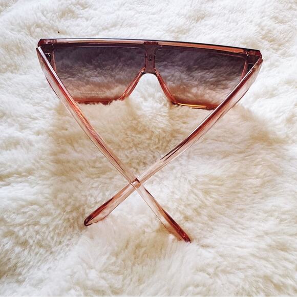 Greta Clear Pink Oversized Statement Sunglasses - Picture 7 of 9